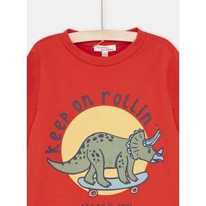 Παιδική Μακρυμάνικη Μπλούζα για Αγόρια Red Keep On Rollin Rhino