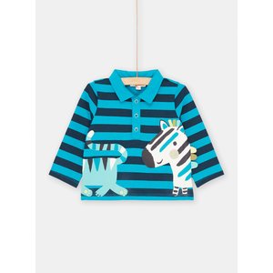 Βρεφική Μακρυμάνικη Μπλούζα για Αγόρια Polo Blue Zebra
