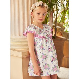 Παιδικό Φόρεμα για Κορίτσια Pink White Flowers