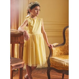 Παιδικό Φόρεμα για Κορίτσια Embroided Yellow