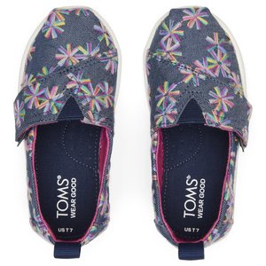 Βρεφικά Παπούτσια Toms για Κορίτσια Blue Flowers