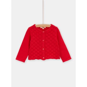 Βρεφική Ζακέτα για Κορίτσια Knitted Red