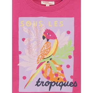 Παιδική Μπλούζα Κοντομάνικη για Κορίτσια Pink Parrot