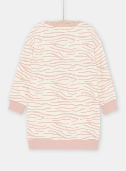 Παιδικό Μακρυμάνικο Φόρεμα για Κορίτσια Pink Zebra