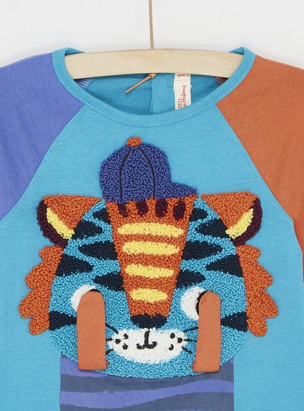 Βρεφική Μακρυμάνικη Μπλούζα για Αγόρια Multicolour Tiger