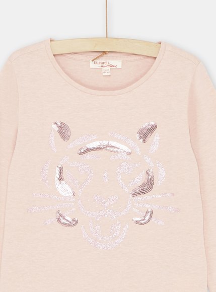 Παιδική Μακρυμάνικη Μπλούζα για Κορίτσια Ροζ Lion
