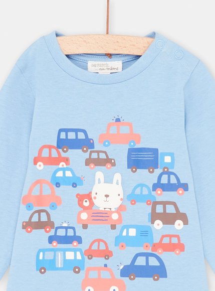 Βρεφική Μακρυμάνικη Μπλούζα για Αγόρια Baby Blue Cars