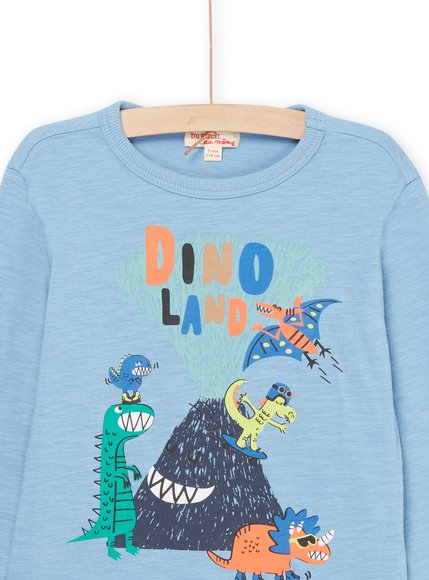 Παιδική Μακρυμάνικη Μπλούζα για Αγόρια Light Blue Dinoland