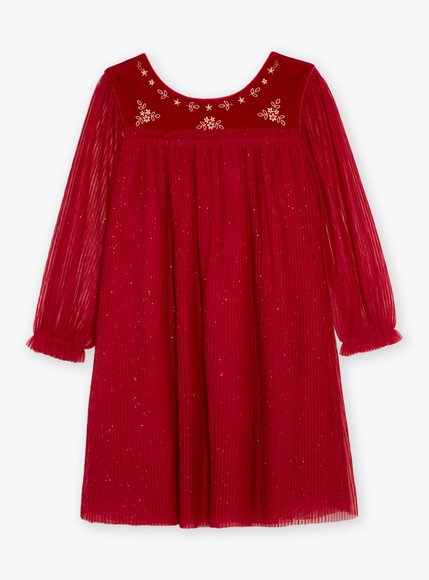 Παιδικό Φόρεμα για Κορίτσια Sergent Major Red Velvet Tulle