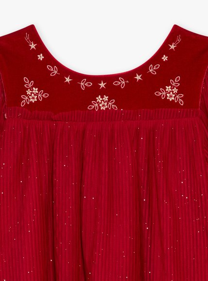 Παιδικό Φόρεμα για Κορίτσια Sergent Major Red Velvet Tulle