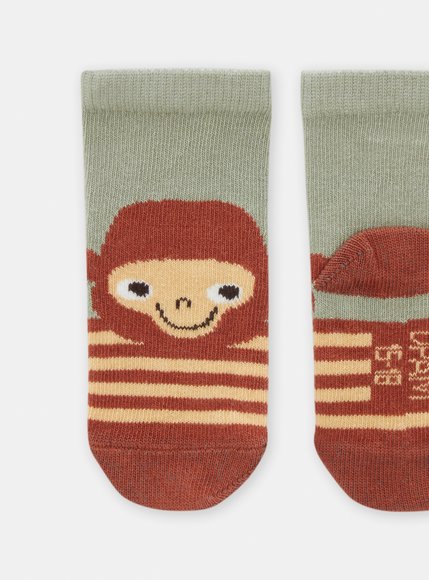 Βρεφικές Κάλτσες για Αγόρια Khaki Monkey