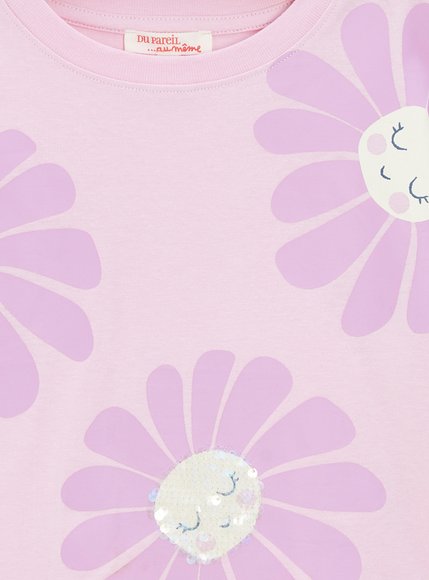 Παιδική Μπλούζα για Κορίτσια Purple Flowers