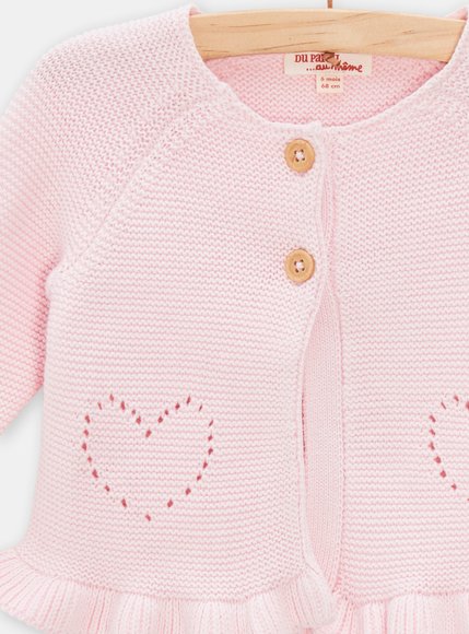 Βρεφική Ζακέτα για Κορίτσια Baby Pink Heart