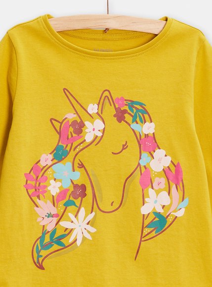 Παιδικές Πιτζάμες για Κορίτσια Yellow Unicorn