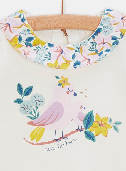 Βρεφική Μπλούζα για Κορίτσια Flower Bird