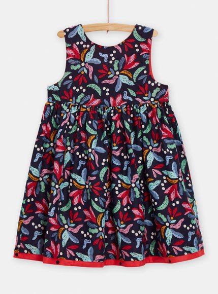 Παιδικό Φόρεμα για Κορίτσια Black Leaves