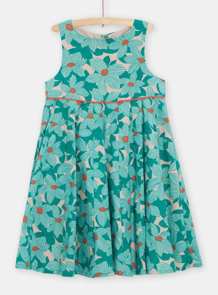 Παιδικό Φόρεμα για Κορίτσια Blue Green Flowers