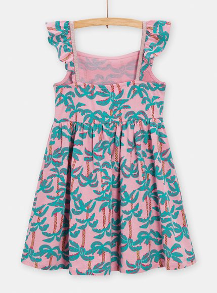 Παιδικό Φόρεμα για Κορίτσια Pink Palm Trees
