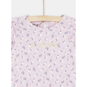 Βρεφική Μακρυμάνικη Μπλούζα για Κορίτσια Λιλά Floral