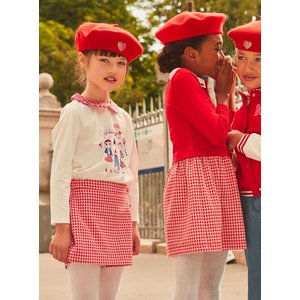 Παιδική Φούστα-Σορτσάκι για Κορίτσια Sergent Major Λευκή-Κόκκινη Καρό