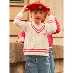 Παιδικό Πουλόβερ για Κορίτσια Sergent Major White/Pink