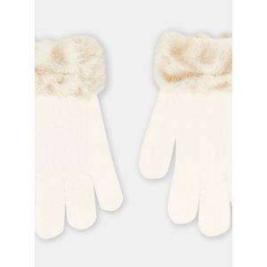 Παιδικά Γάντια για Κορίτσια White Fur