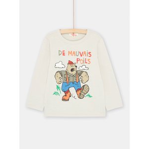 Παιδική Μακρυμάνικη Μπλούζα για Αγόρια Beige Teddy Bear