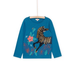 Παιδική Μακρυμάνικη Μπλούζα για Κορίτσια Blue Zebra
