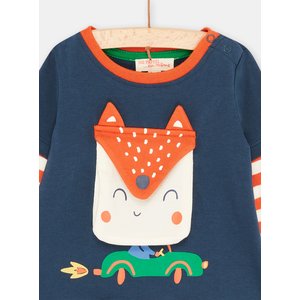 Παιδική Μακρυμάνικη Μπλούζα για Αγόρια Blue Foxy 3D