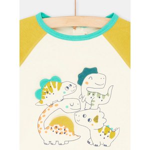 Βρεφική Μακρυμάνικη Μπλούζα για Αγόρια Yellow Dino Animation